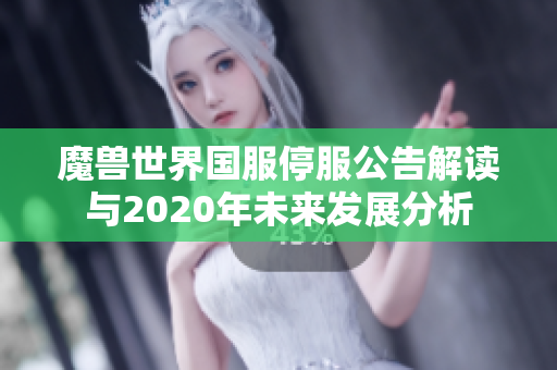 魔兽世界国服停服公告解读与2020年未来发展分析